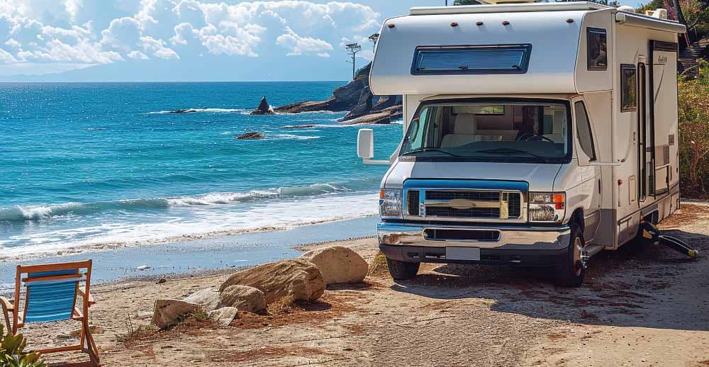 Mex-Insurance clients with RV on the Beach in Mexico